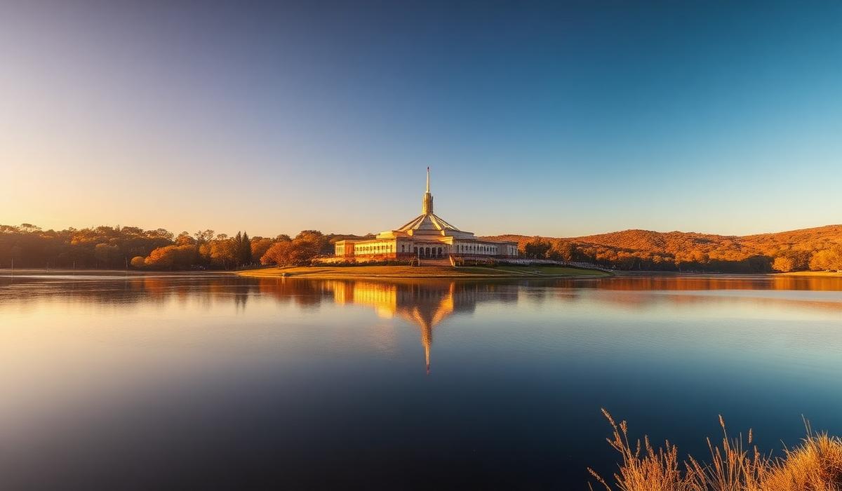 Lake Burley Griffin and Parliament House, Canberra ACT